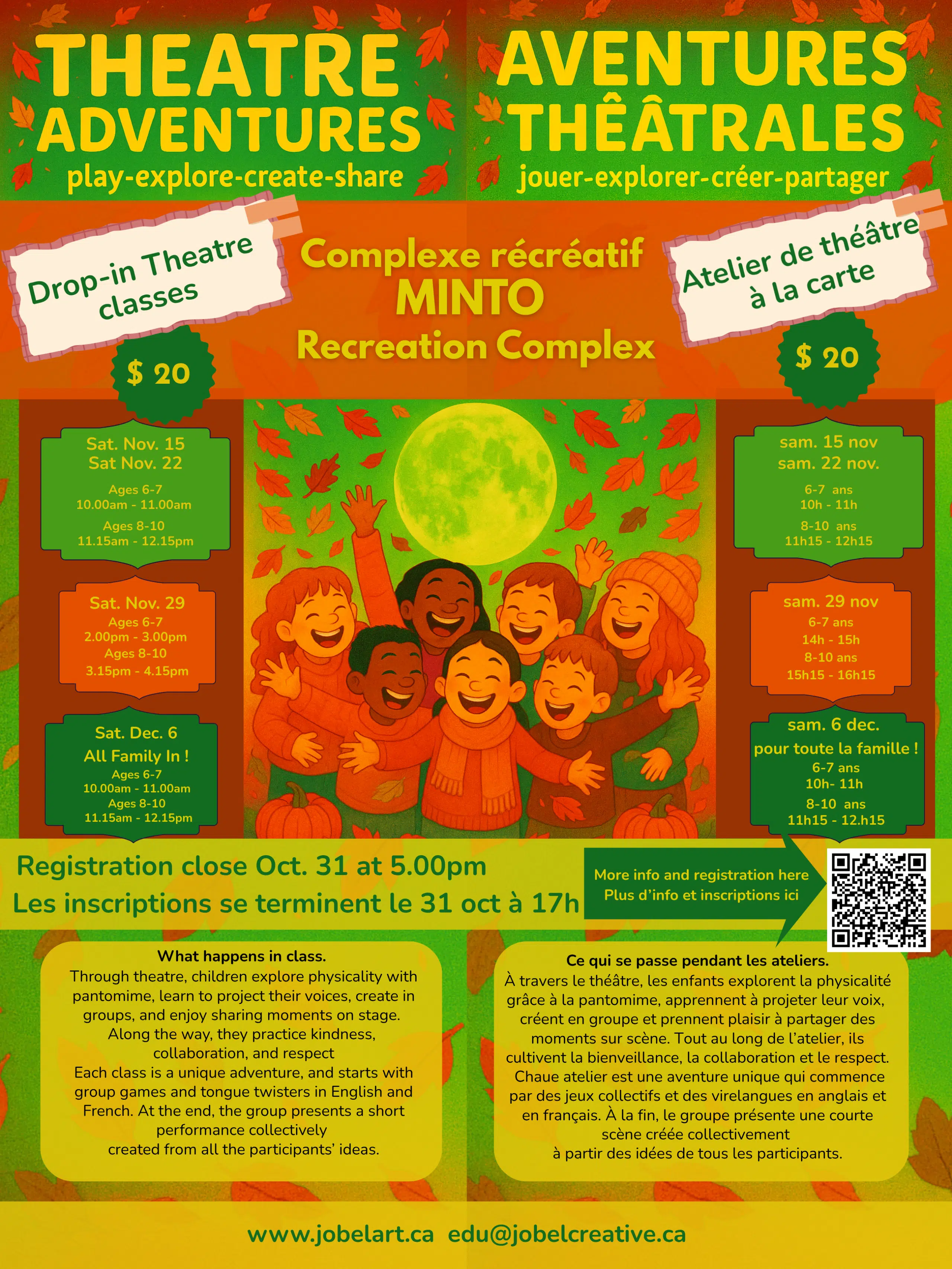 THEATRE ADVENTURES-AVENTURES THEATRALES (Theatre Classes-Ateliers de Théâtre)