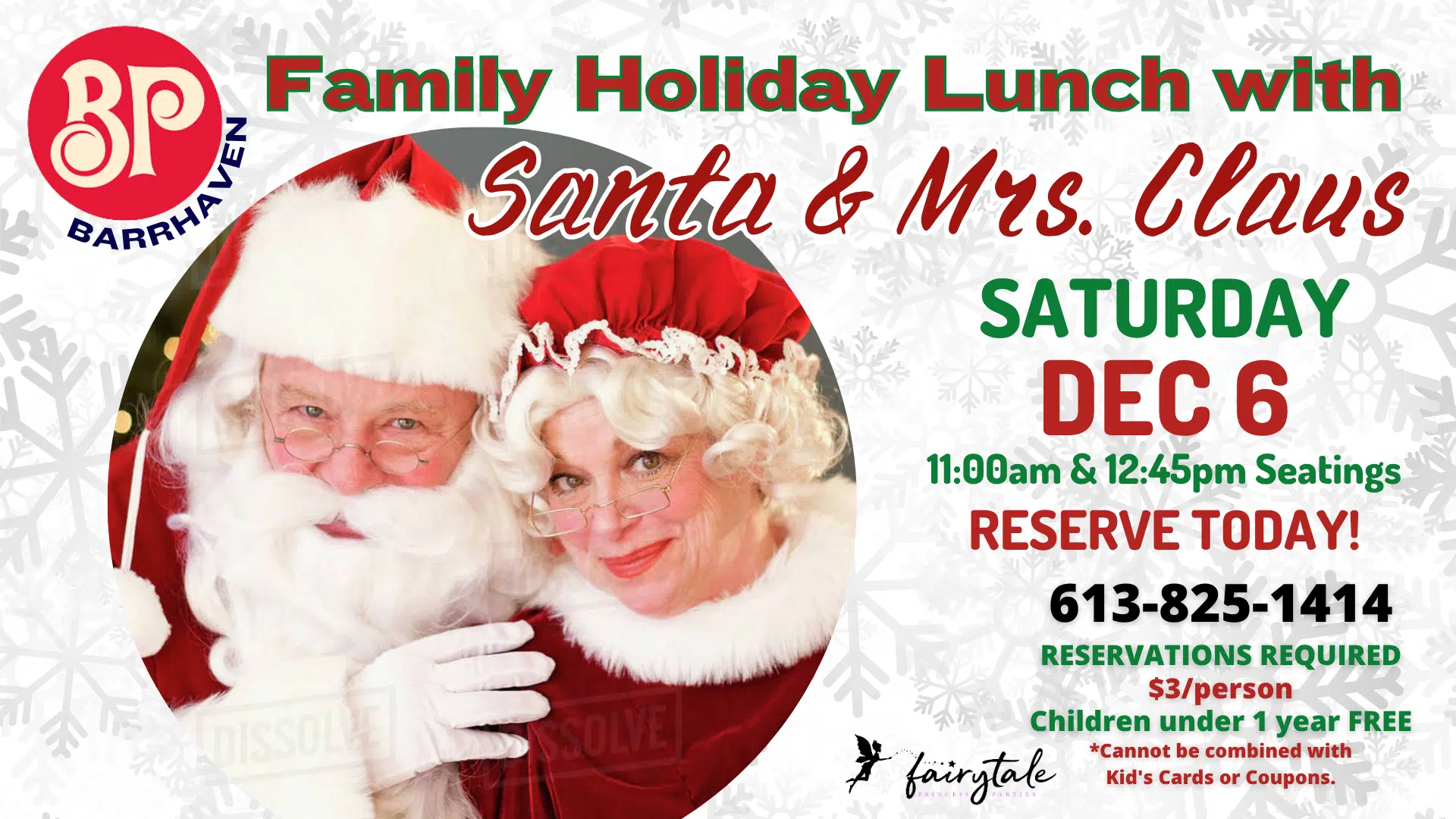 Family Holiday Lunch with Santa & Mrs. Claus