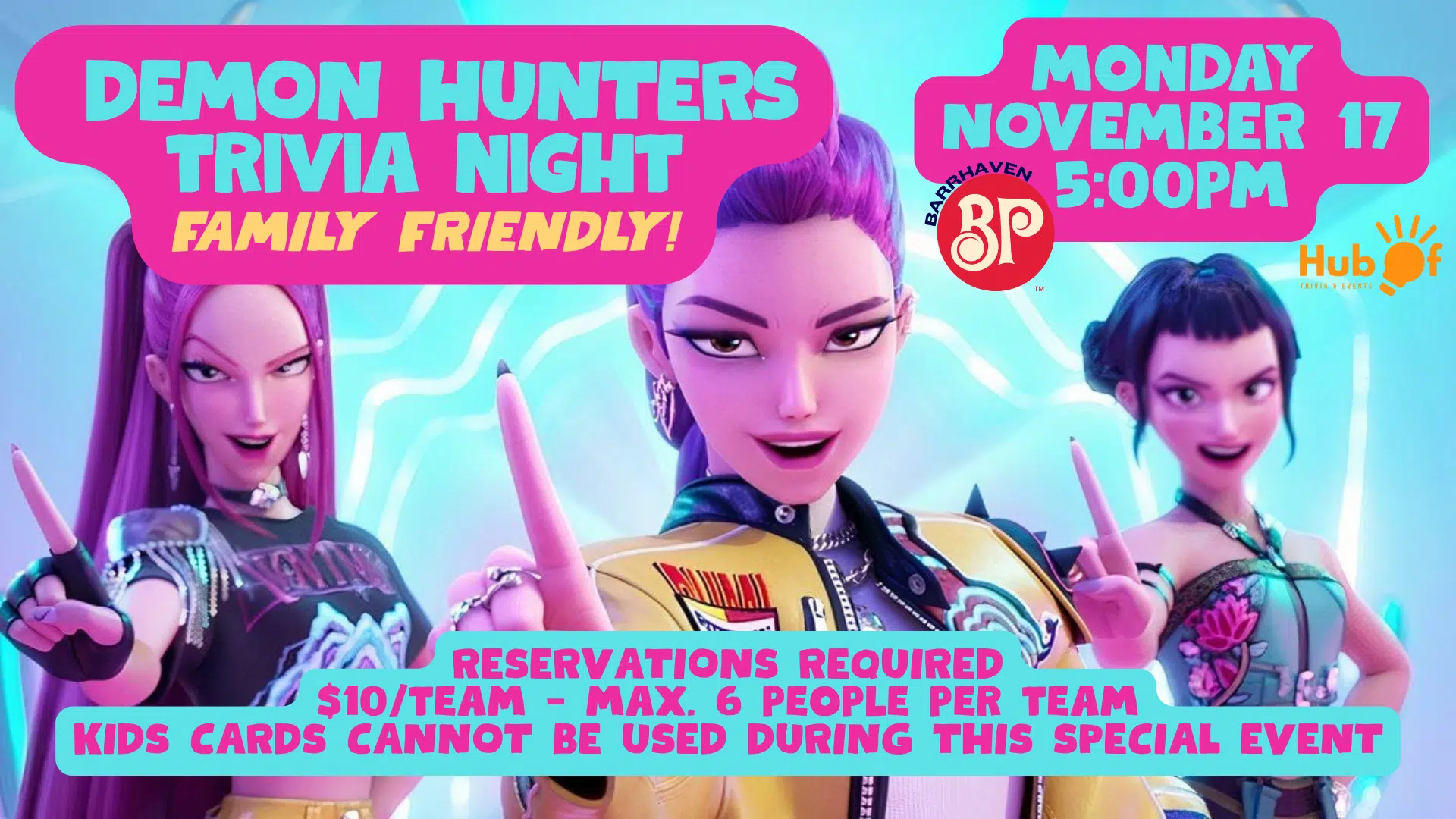 Demon Hunters Trivia Night
