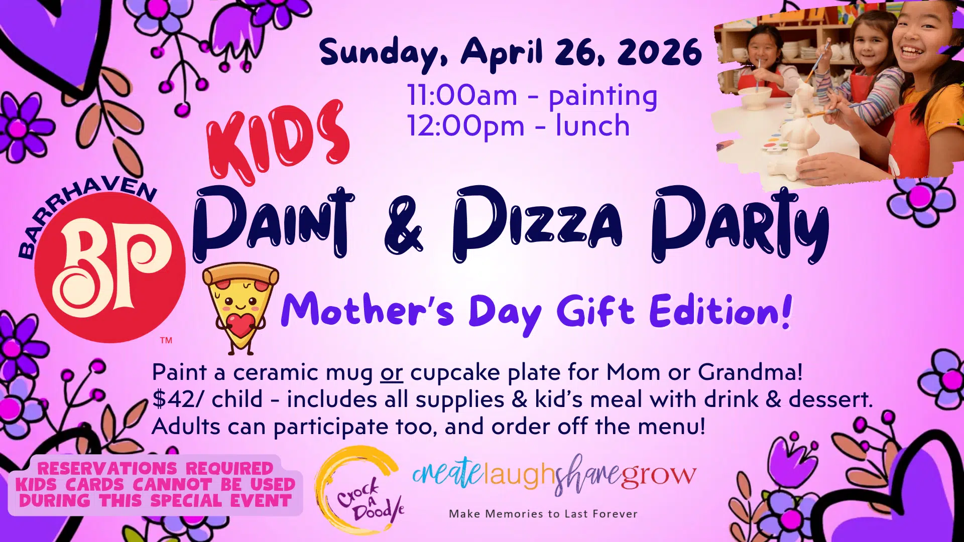 Kids Paint & Pizza Party – Mother’s Day Gift Edition!