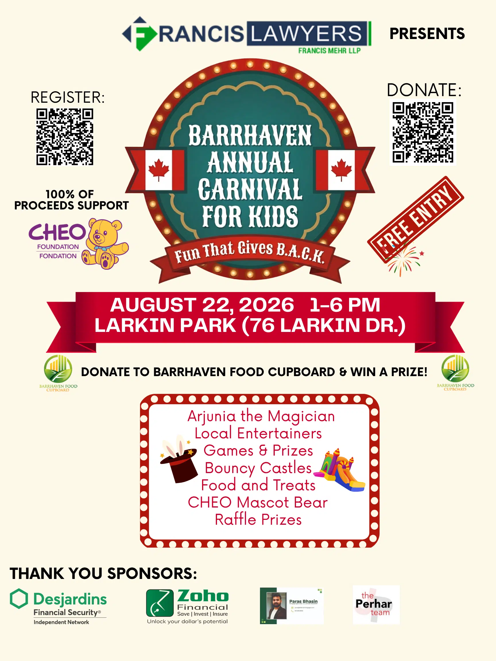 Barrhaven Annual Carnival for Kids (B.A.C.K) 2026
